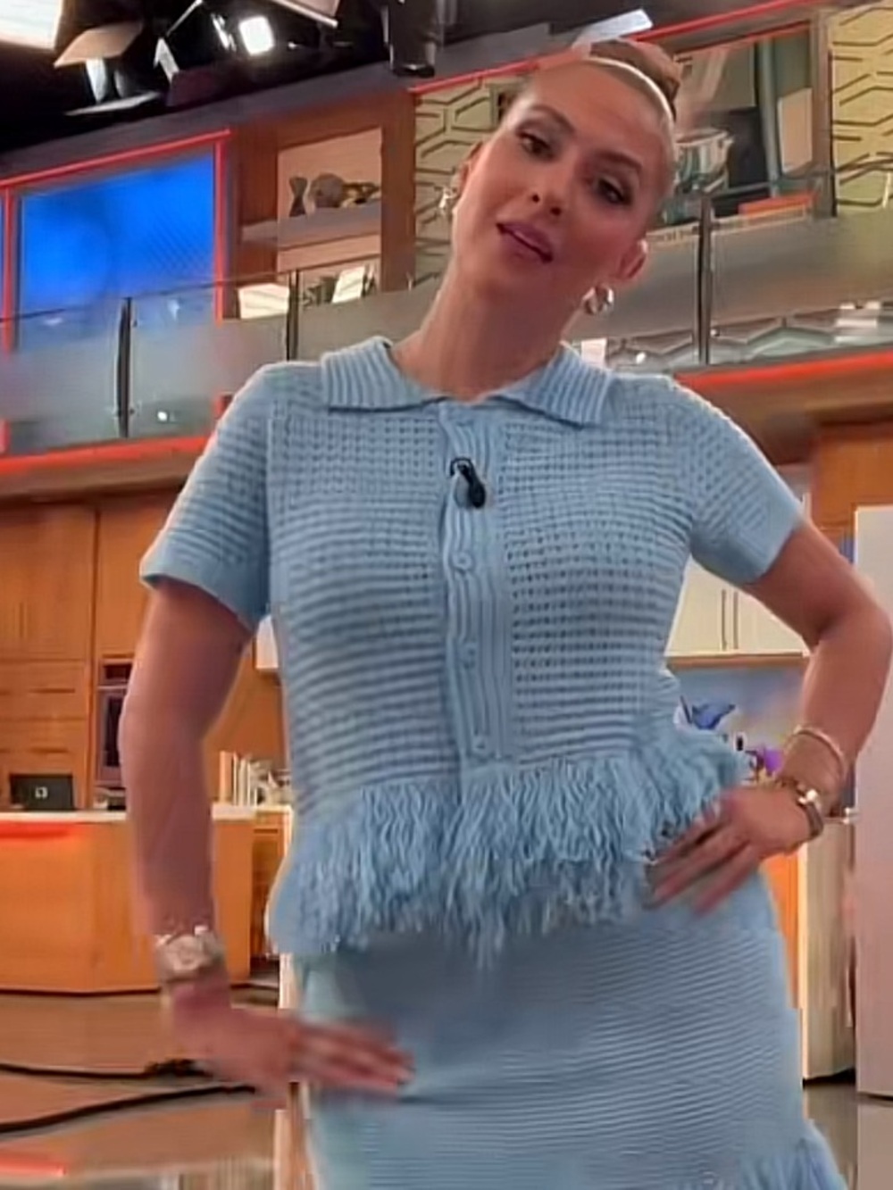 Light Blue Fringe Knit Set - Picture 5 of 5
